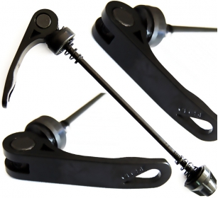 ZAMYKACZ KOŁA PIASTY PRZÓD M5x140mm ALUMINIOWY CZARNY