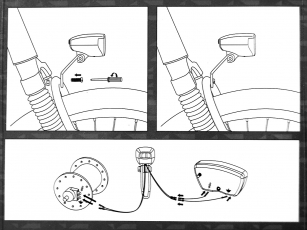 2K JY-7093-1 LAMPKA PRZÓD 60Lm LED ON/OFF PODTRZYMANIE