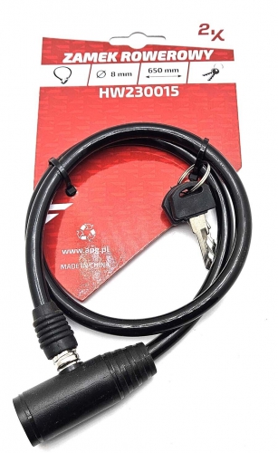 2K ZAPIĘCIE ROWEROWE NA KLUCZYK 8x650mm CZARNE