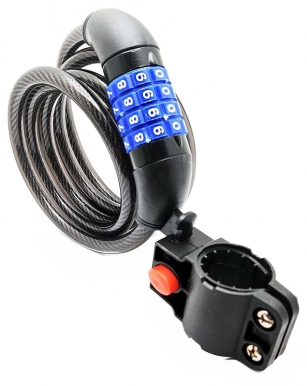 2K ZAPIĘCIE ROWEROWE NA SZYFR 10x1500mm CZARNE