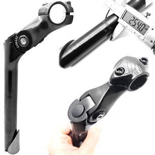 WSPORNIK KIEROWNICY REGULOWANY ALUMINIOWY CZARNY POŁYSK ø25,4mm