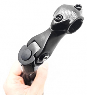 WSPORNIK KIEROWNICY REGULOWANY ALUMINIOWY CZARNY POŁYSK ø25,4mm