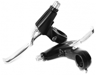 2K DŻWIGNIE HAMULCA ALUMINIOWE CZARNO-SREBRNE 3-PALCE