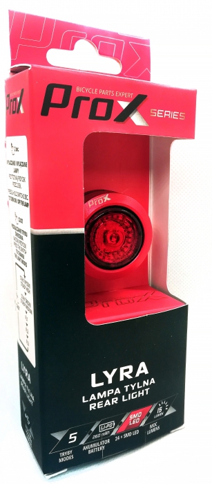 PROX LYRA LAMPA TYŁ LED MOCNA LAMPKA 15Lm 5-FUNKCJI USB