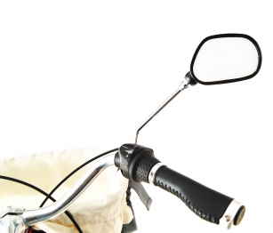 LUSTERKO ROWEROWE NA KIEROWNICĘ Z ODBLASKAMI PRAWE+LEWE 2szt.