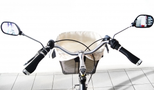 LUSTERKO ROWEROWE NA KIEROWNICĘ Z ODBLASKAMI PRAWE+LEWE 2szt.