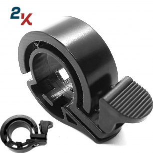 2K RING DZWONEK ROWEROWY NA KIEROWNICE 22,2mm CZARNY